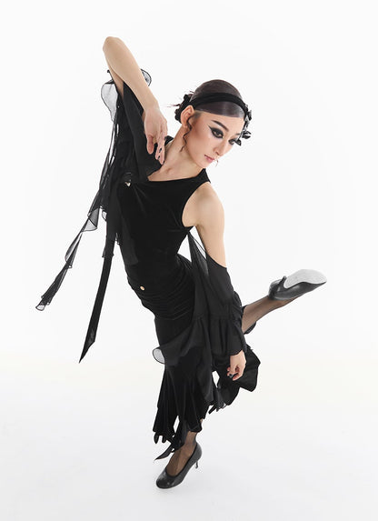 DUYQ [Midnight Star] 015 Ballroom Original Design Bodysuit – Ballroom Practice & Performance Wear