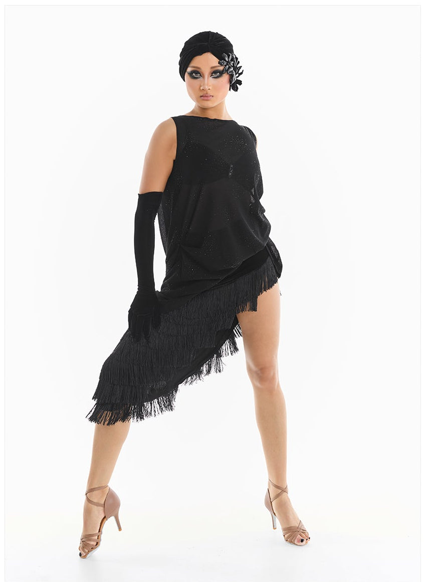 DUYQ [Midnight Star] 017 Latin Loose Mesh Cover-Up – Professional Latin Dancewear