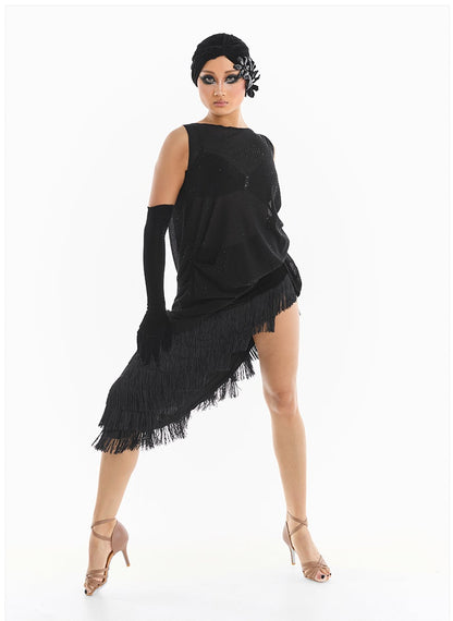 DUYQ [Midnight Star] 017 Latin Loose Mesh Cover-Up – Professional Latin Dancewear