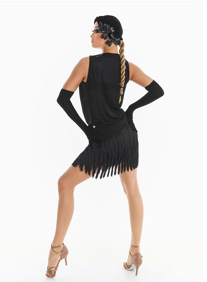 DUYQ [Midnight Star] 013 Latin Loose Cowl Neck Top – Professional Latin Practice Wear
