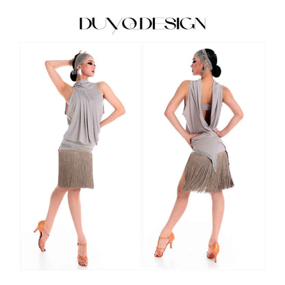 DUYQ 005 Backless Bodycon Top for Latin Dance Teachers