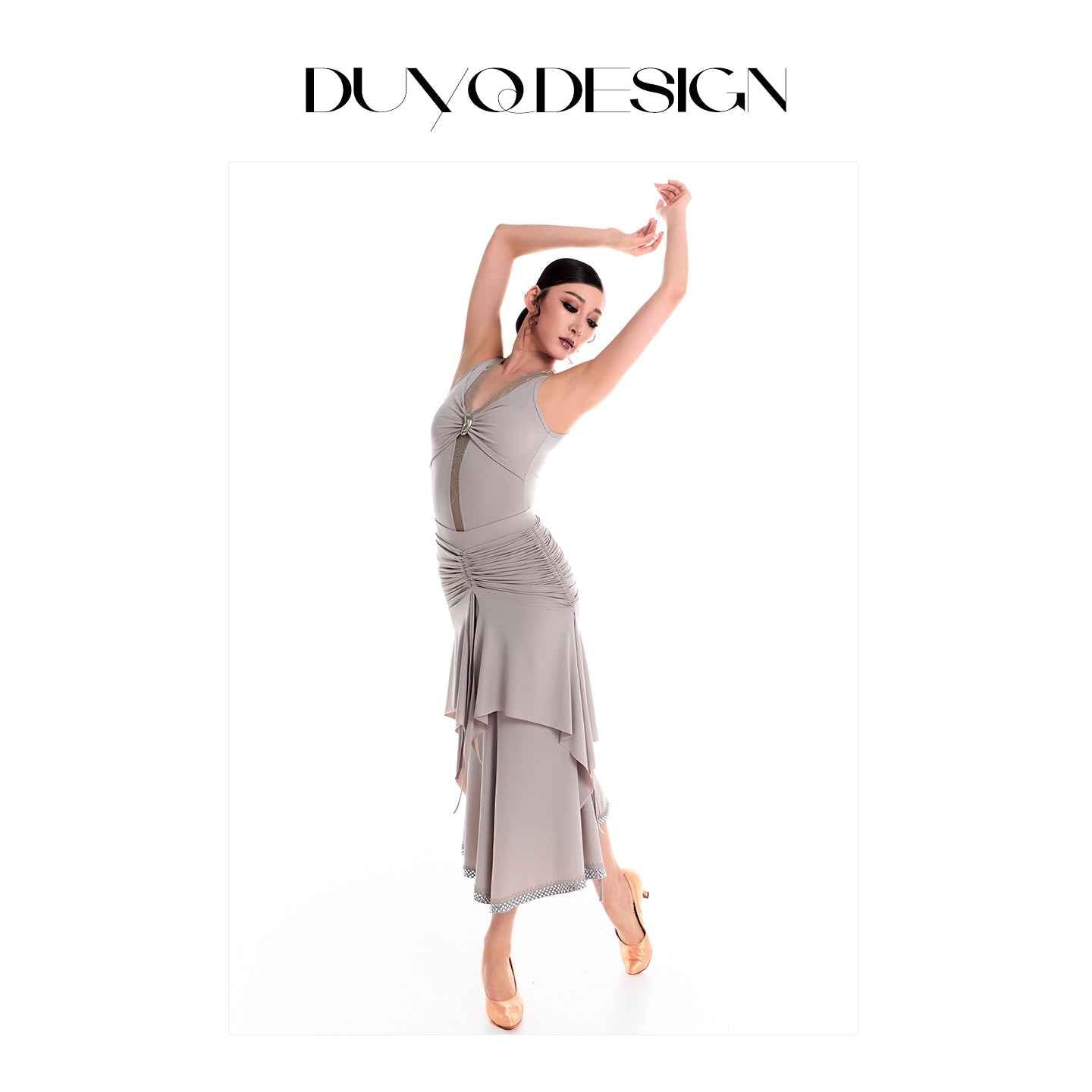 DUYQ 002 Original Ruffle Edge Modern Dance Skirt for Women