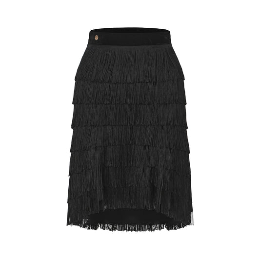 DUYQ [Midnight Star] 004 Latin Tiered Fringe Skirt – Latin Practice & Performance Wear