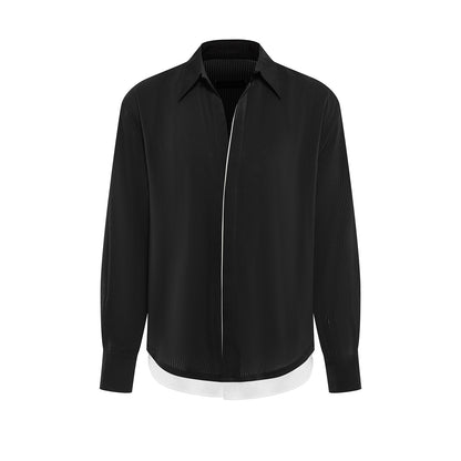 DUYQ A/W 009 Men's Color-Block Shirt - Latin Dance Practice Top | Daily Wear Suitable