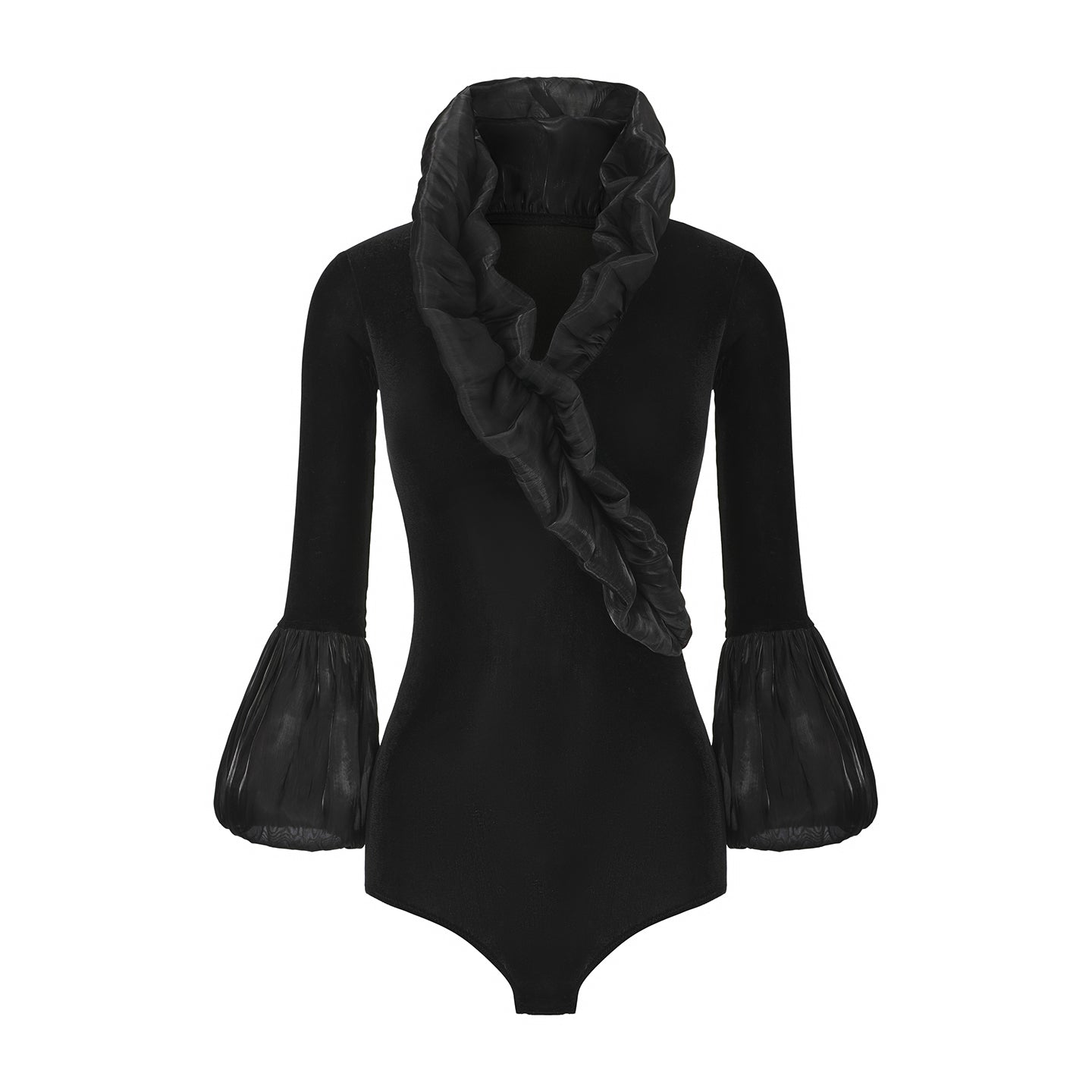 DUYQ [Midnight Star] 003 Ballroom Retro Court Style Bodysuit – Professional Ballroom Practice Wear - Mine·Jas