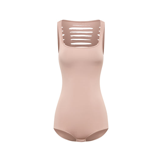 DUYQ “Twin Flowers Latin” 012 Cutout Tank Bodysuit – Women’s Latin Ballroom Practice & Teamwear