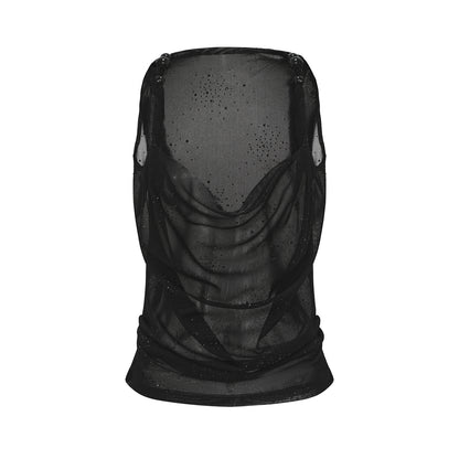 DUYQ [Midnight Star] 013 Latin Loose Cowl Neck Top – Professional Latin Practice Wear
