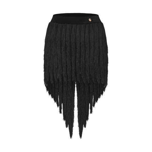 DUYQ [Midnight Star] 012 Latin Tail Fringe Skirt – Professional Latin Practice Wear