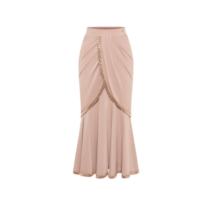 DUYQ Twin Blossom Ballroom 015 Original Ruched Maxi Dress – Women’s Practice & Performance Wear