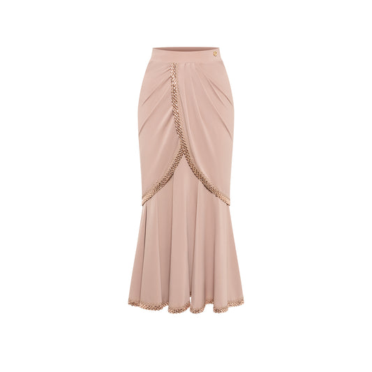 DUYQ Twin Blossom Ballroom 015 Original Ruched Maxi Dress – Women’s Practice & Performance Wear