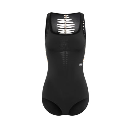 DUYQ [Polina-2] 005 Spine-Cut One-Piece Top, National Standard Women's Latin Dance Practice & Performance Costume