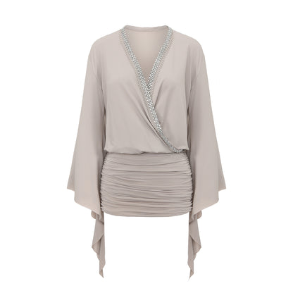 DUYQ 010 V-Neck Tie Strap One Size Dance Top