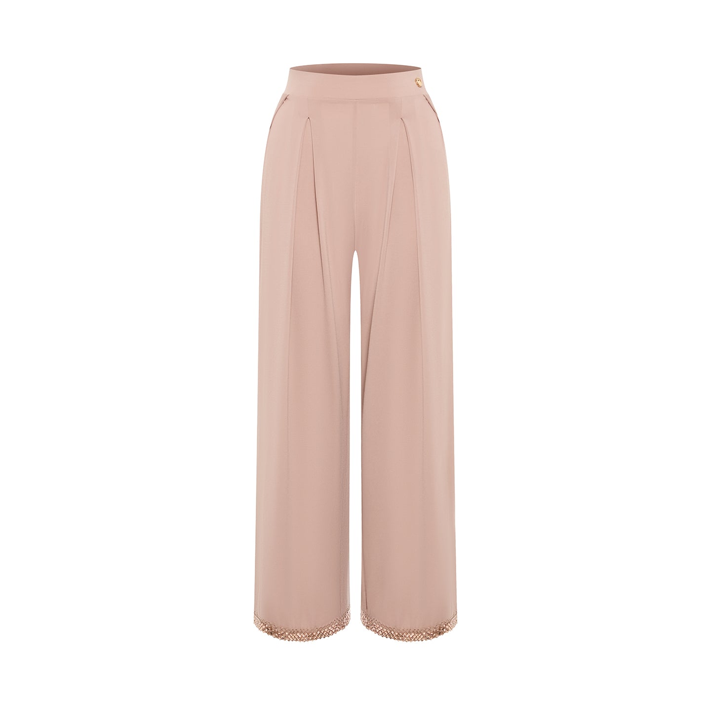 DUYQ Twin Blossom Ballroom 007 Loose Straight-Cut Pants – Women’s Professional Practice Wear