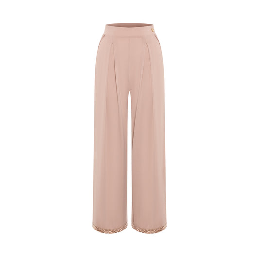 DUYQ Twin Blossom Ballroom 007 Loose Straight-Cut Pants – Women’s Professional Practice Wear