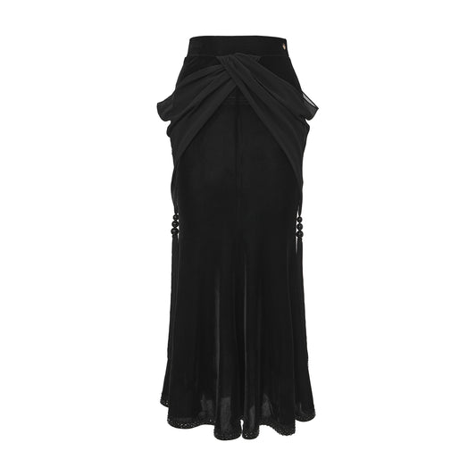 DUYQ [Midnight Star] 010 Ballroom Handmade Beaded Diamond Skirt – Professional Ballroom Practice Wear - Mine·Jas