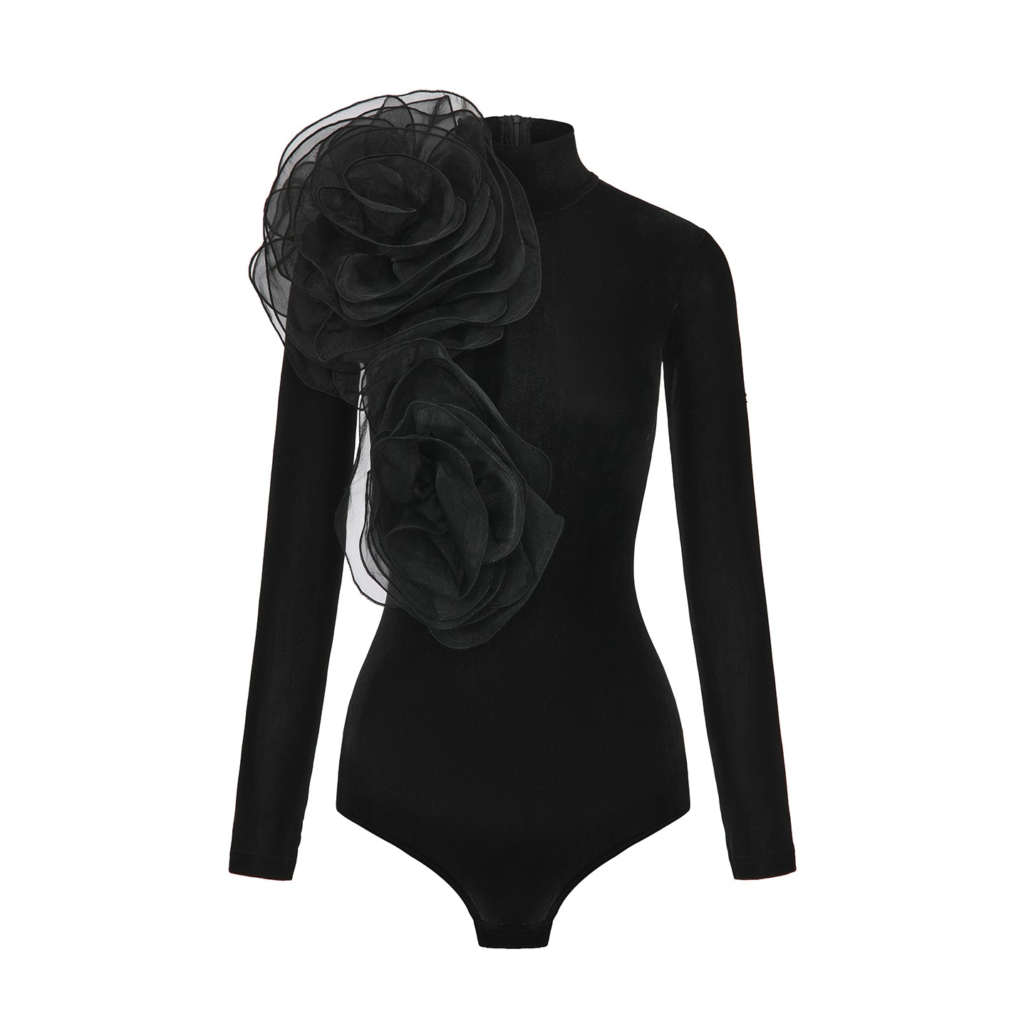 DUYQ [Midnight Star] 007 Ballroom Luxury Flower Bodysuit – Ballroom Practice & Performance Wear - Mine·Jas