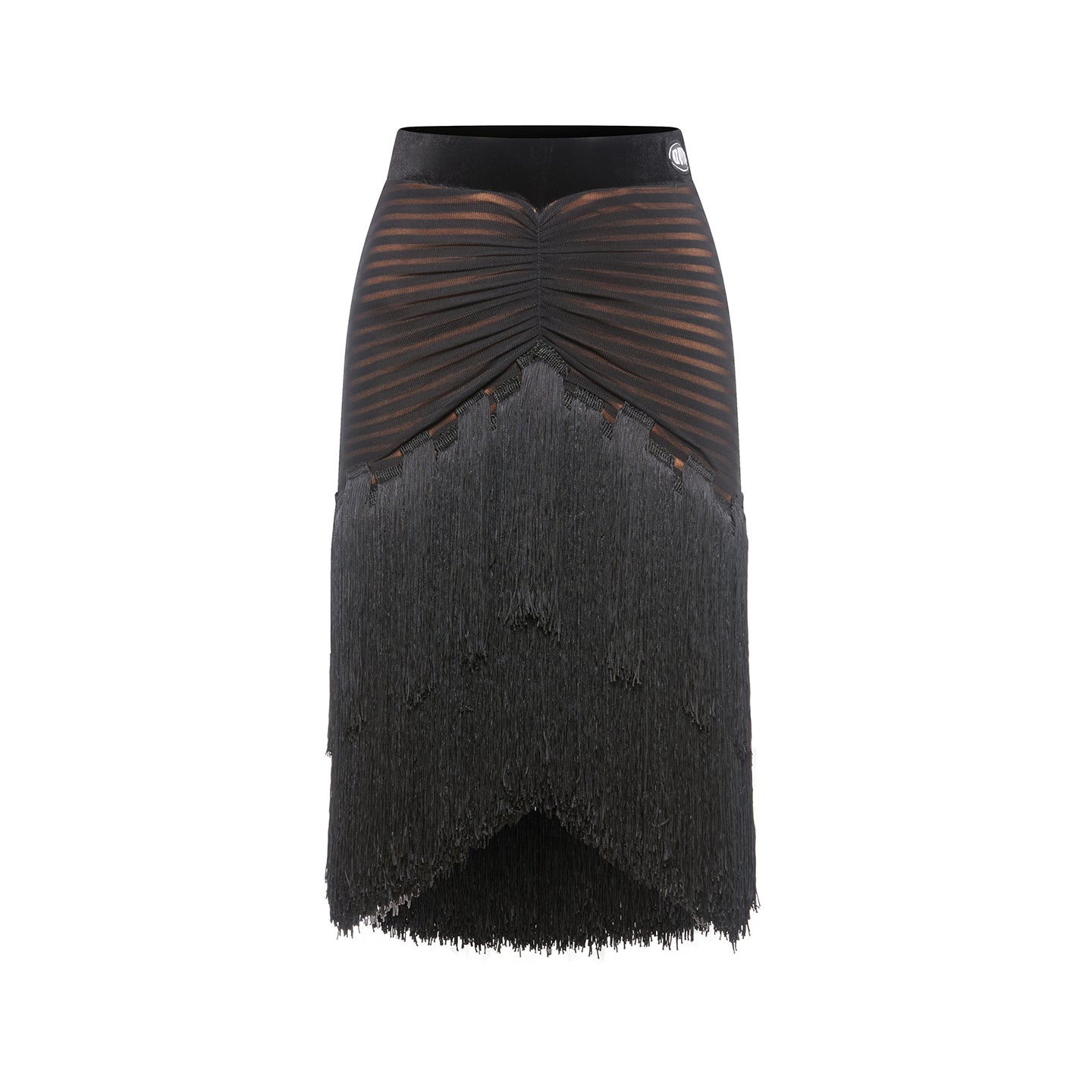 DUYQ [Polina-2] 010 Multi-Layer Heavy Craftsmanship Fringe Half Skirt, National Standard Women's Latin Dance Practice Costume