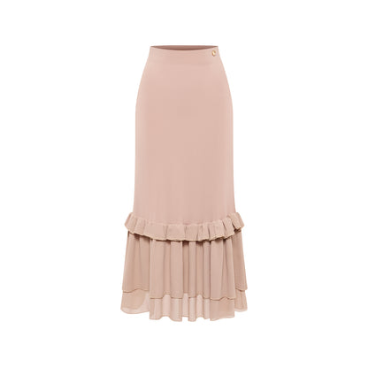 DUYQ Twin Blossom Ballroom 011 Chiffon Tiered Maxi Skirt – Women’s Advanced Practice Wear