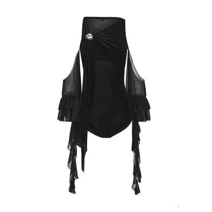 DUYQ [Midnight Star] 015 Ballroom Original Design Bodysuit – Ballroom Practice & Performance Wear