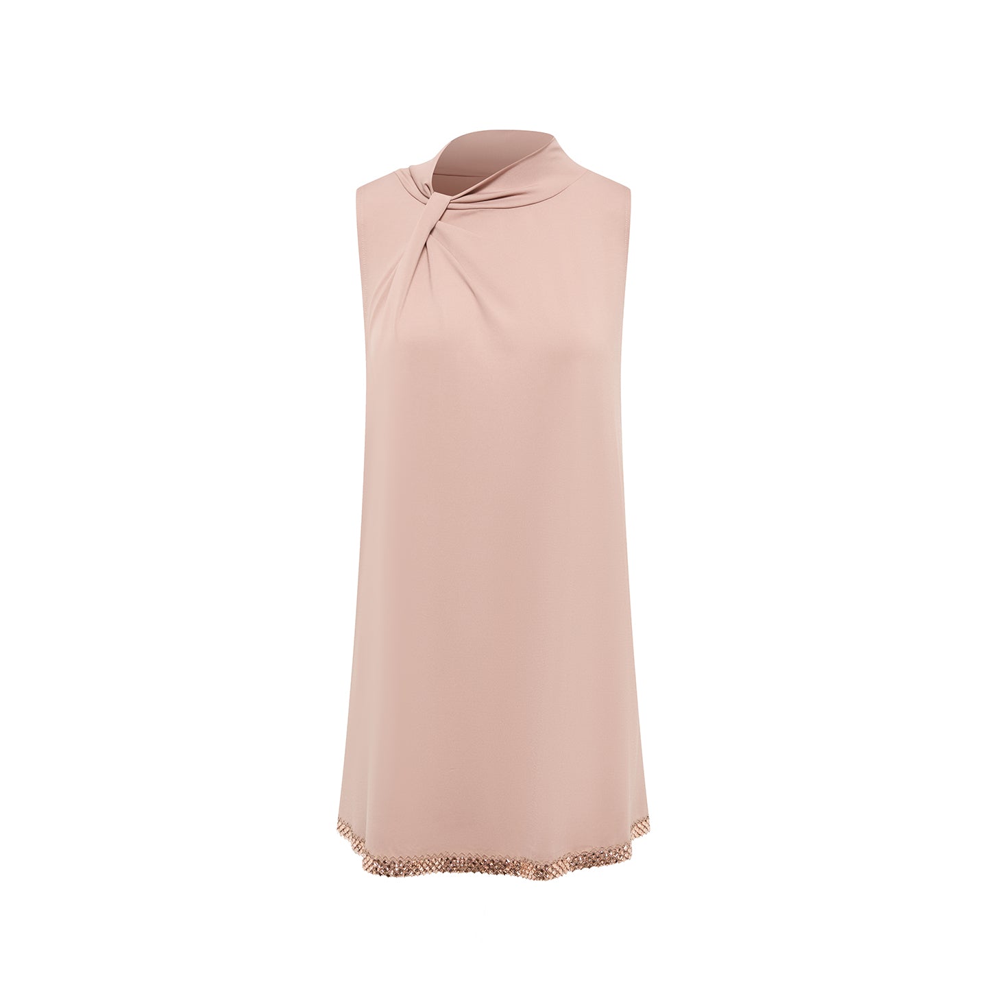 DUYQ “Twin Flowers Latin” 016 Minimalist Knotted Long Top – Women’s Latin Ballroom Practice & Performance Wear