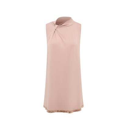 DUYQ “Twin Flowers Latin” 016 Minimalist Knotted Long Top – Women’s Latin Ballroom Practice & Performance Wear