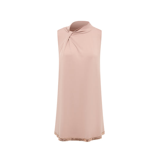 DUYQ “Twin Flowers Latin” 016 Minimalist Knotted Long Top – Women’s Latin Ballroom Practice & Performance Wear