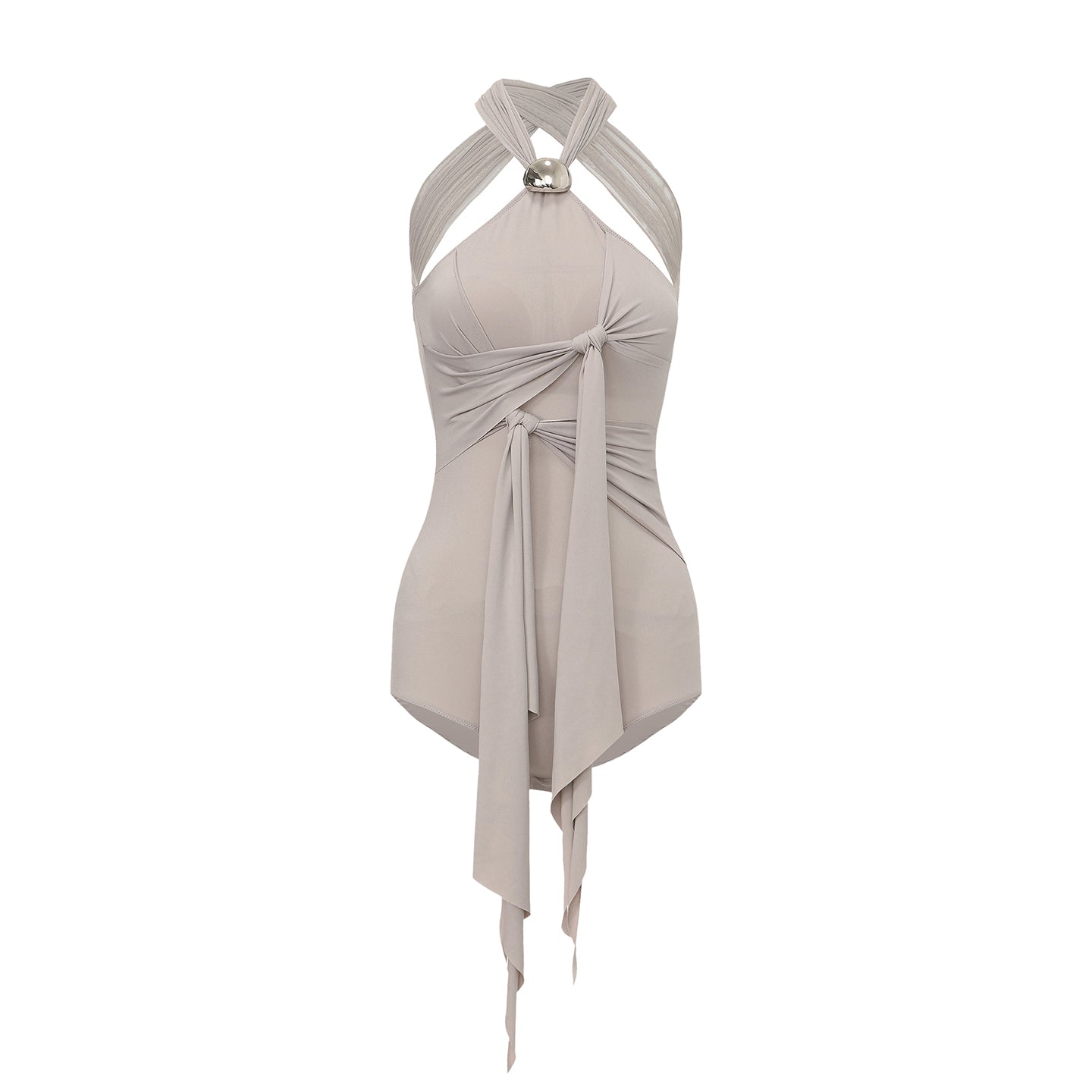 DUYQ 013 Halter Tie Strap Design Dance Top