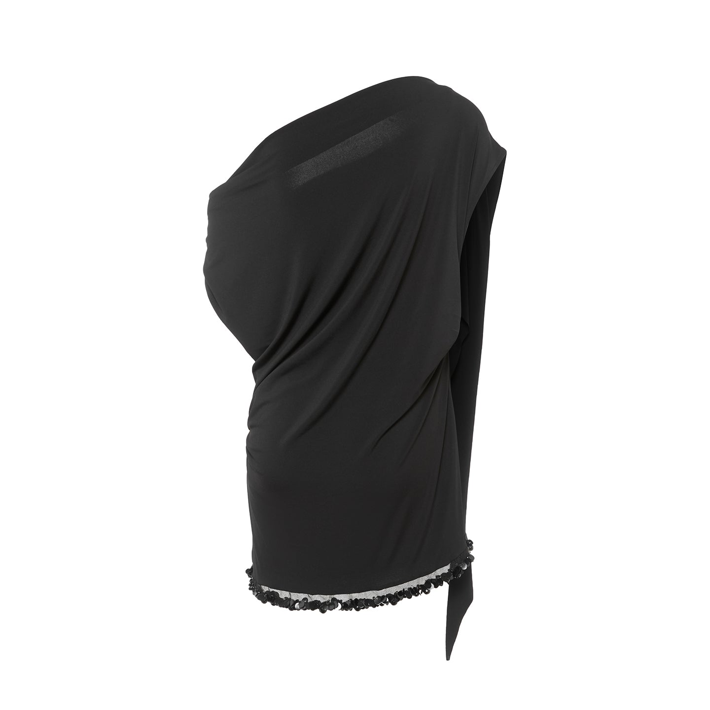 DUYQ [Polina-2] 007 Original One-Shoulder Asymmetric Top, National Standard Women's Latin Dance Practice Costume