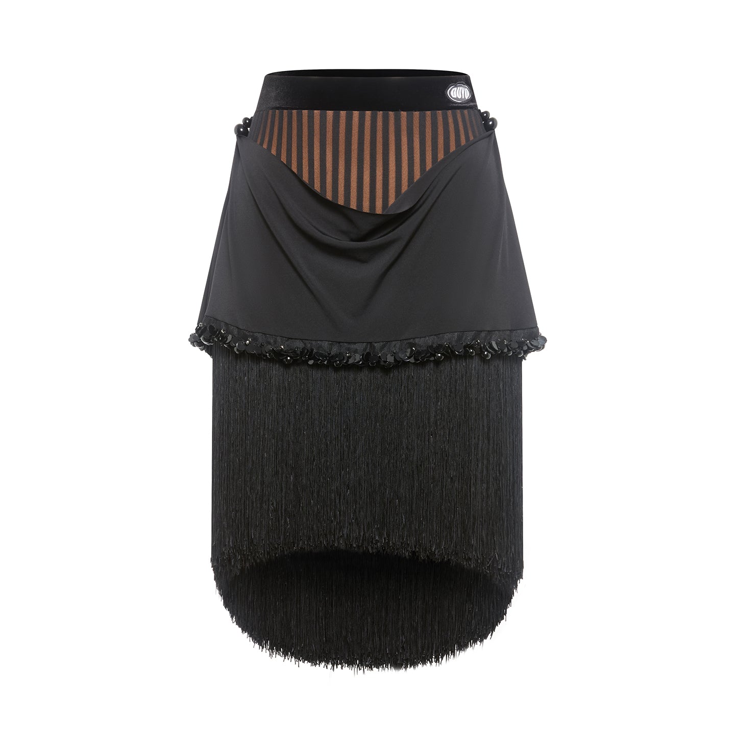 DUYQ [Polina-2] 002 Original Design Half Skirt, National Standard Women's Latin Dance Practice & Performance Costume