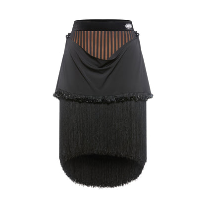 DUYQ [Polina-2] 002 Original Design Half Skirt, National Standard Women's Latin Dance Practice & Performance Costume