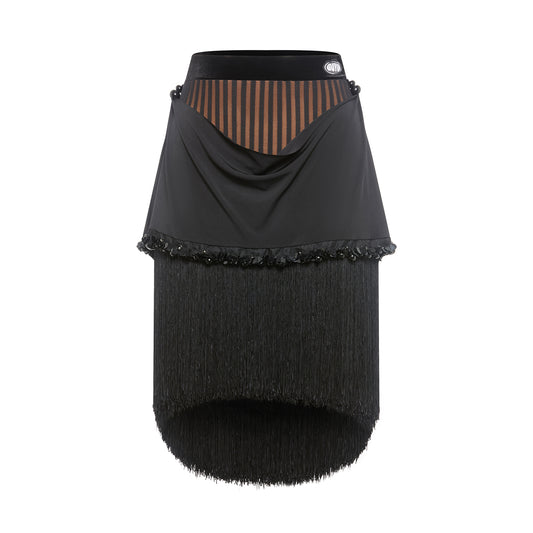 DUYQ [Polina-2] 002 Original Design Half Skirt, National Standard Women's Latin Dance Practice & Performance Costume