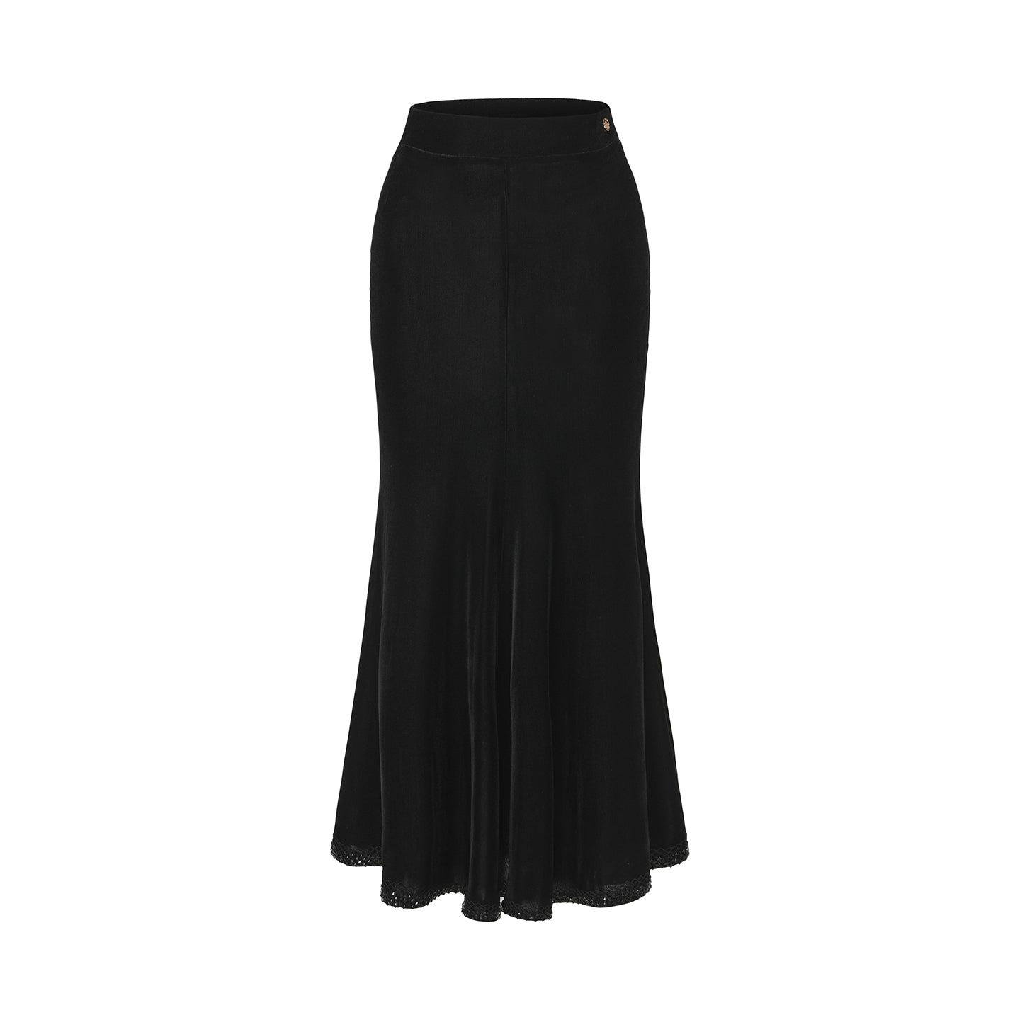 DUYQ [Midnight Star] 002 Ballroom Black Velvet Diamond Skirt – Professional Ballroom Practice Wear - Mine·Jas