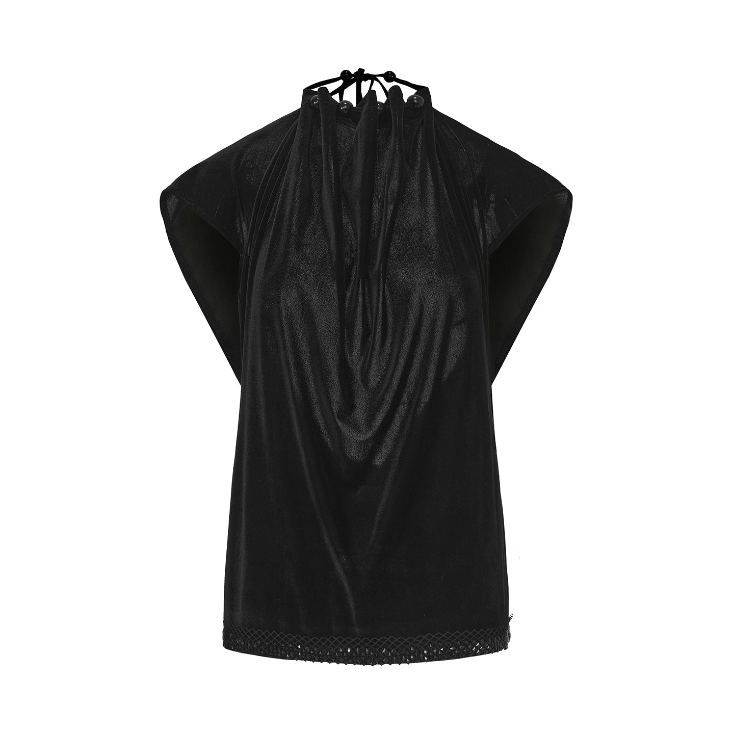 DUYQ [Midnight Star] 011 Latin Velvet Tie-Up Top – Professional Latin Practice Wear