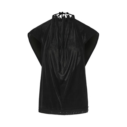 DUYQ [Midnight Star] 011 Latin Velvet Tie-Up Top – Professional Latin Practice Wear