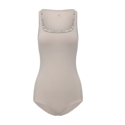 DUYQ 017 Square Neck Rhinestone Top for Latin Dance Team - Mine·Jas