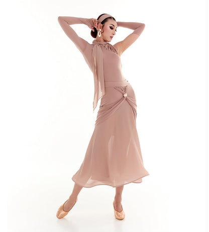 DUYQ Twin Blossom Ballroom 002 Mermaid Hem Skirt with Boning – Women’s Practice Wear