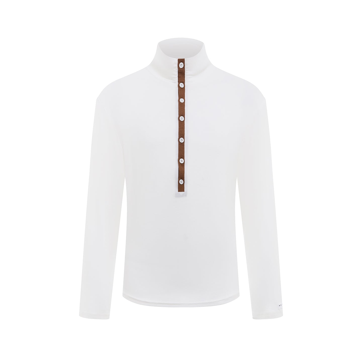 DUYQ A/W 006 Premium Cashmere Men's Buttoned Latin Ballroom Practice Top - Long Sleeve