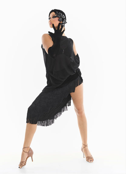 DUYQ [Midnight Star] 017 Latin Loose Mesh Cover-Up – Professional Latin Dancewear