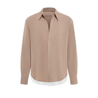 DUYQ A/W 009 Men's Color-Block Shirt - Latin Dance Practice Top | Daily Wear Suitable