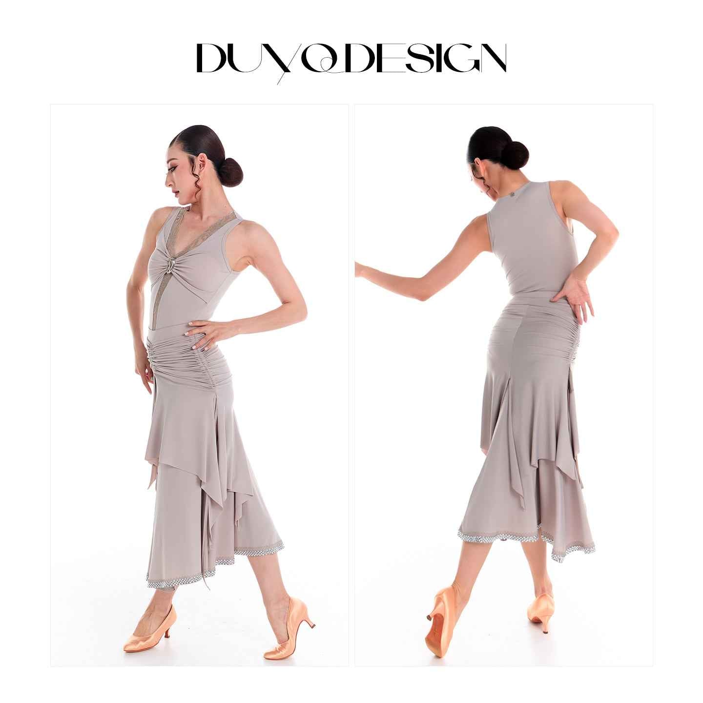 DUYQ 002 Original Ruffle Edge Modern Dance Skirt for Women