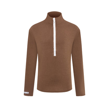 DUYQ A/W 006 Premium Cashmere Men's Buttoned Latin Ballroom Practice Top - Long Sleeve