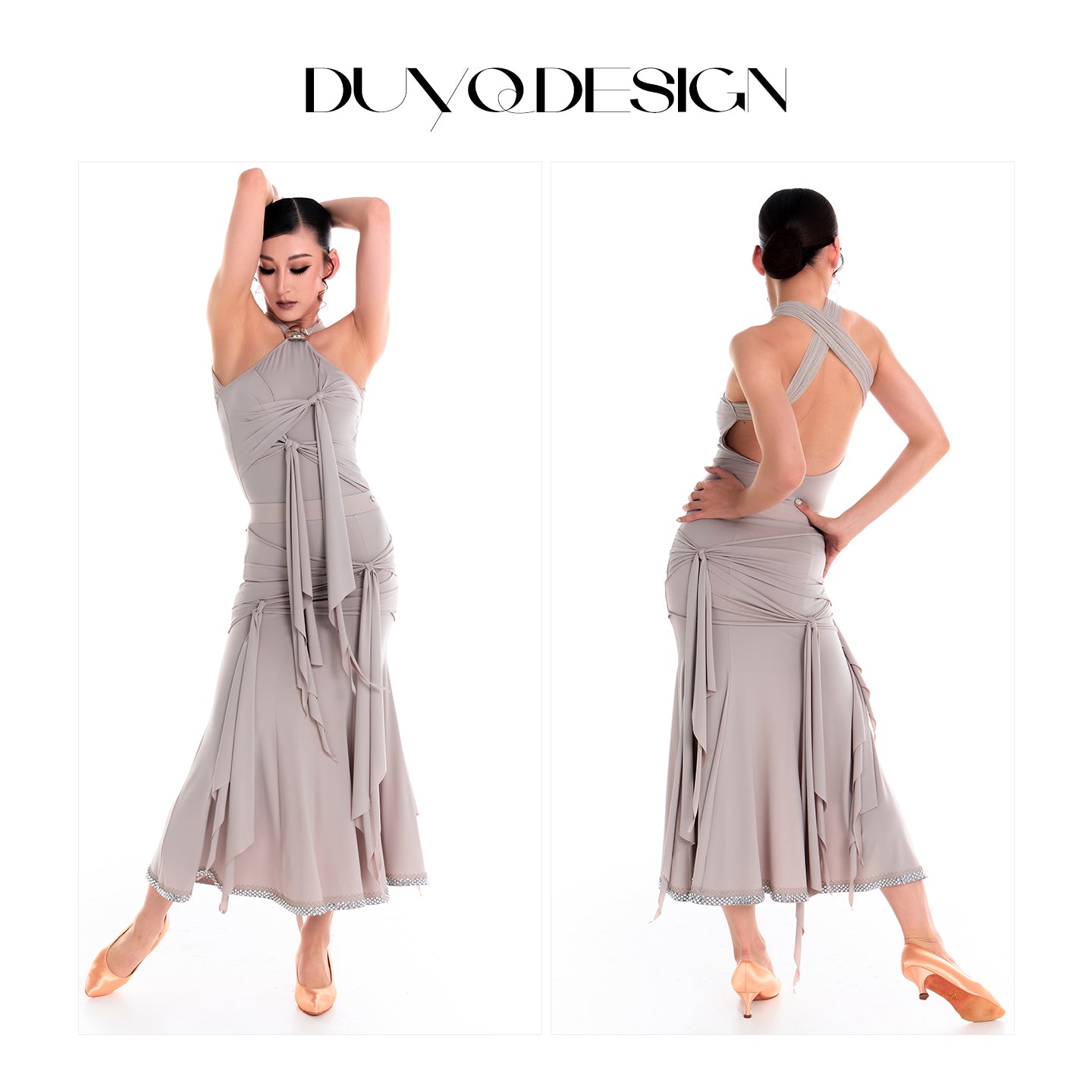 DUYQ 013 Halter Tie Strap Design Dance Top