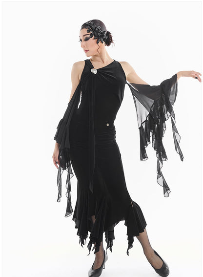 DUYQ [Midnight Star] 015 Ballroom Original Design Bodysuit – Ballroom Practice & Performance Wear