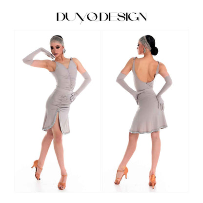 DUYQ 011 Ruched Camisole Top for Latin Dance Practice