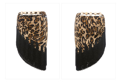 DUYQ [Polina] 016 multi-level fringed beaded skirt Latin dancer practice performance clothes professional