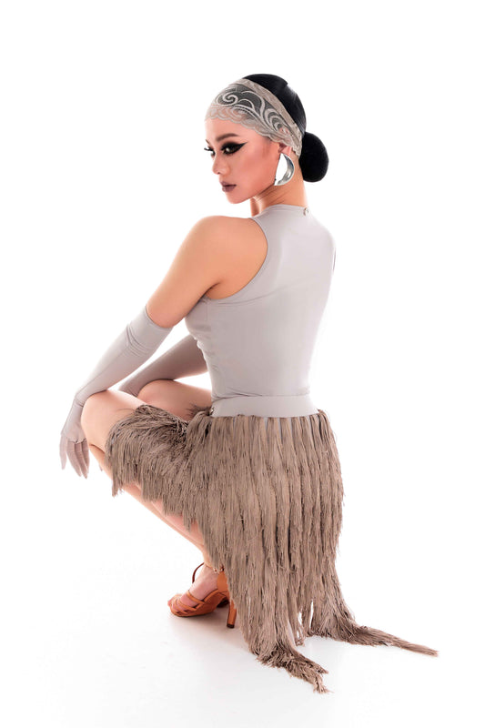 DUYQ 002 High-Grade Tassel Skirt for Latin Dance
