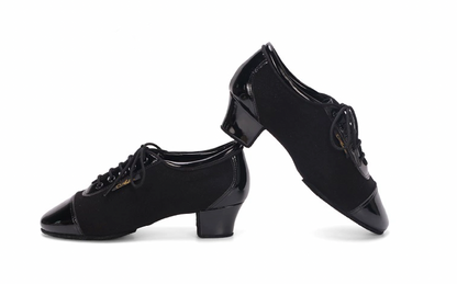 AILIANWU.L001BE BOYS LATIN SPLICING LEATHER DANCE SHOES