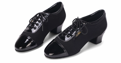 AILIANWU.L001BE BOYS LATIN SPLICING LEATHER DANCE SHOES