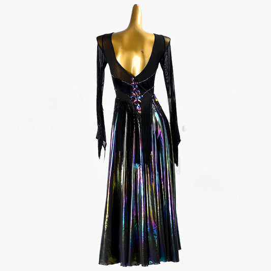 MINEJAS.S102 New black professional American modern performance dress