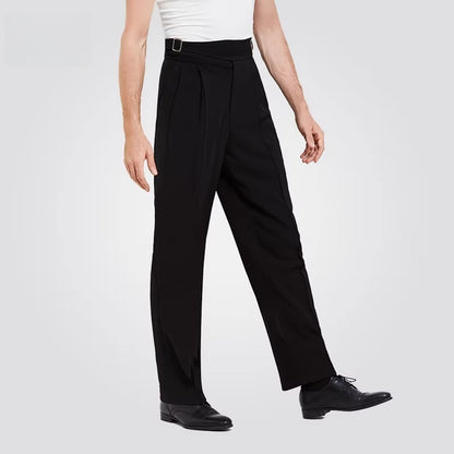 NY Fashion Autumn and Winter Latin Ballroom Dance Pants Men's High Waist Wide Leg Pants 21105K